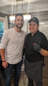 Chef Cristian Feher and Kevin Kiermaier